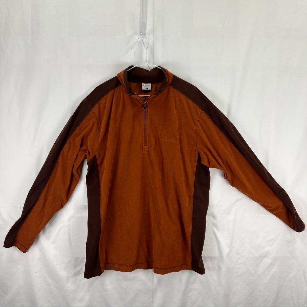 Columbia - Men's XL - 1/4 Zipper Fleece - Long Sleeve - Orange